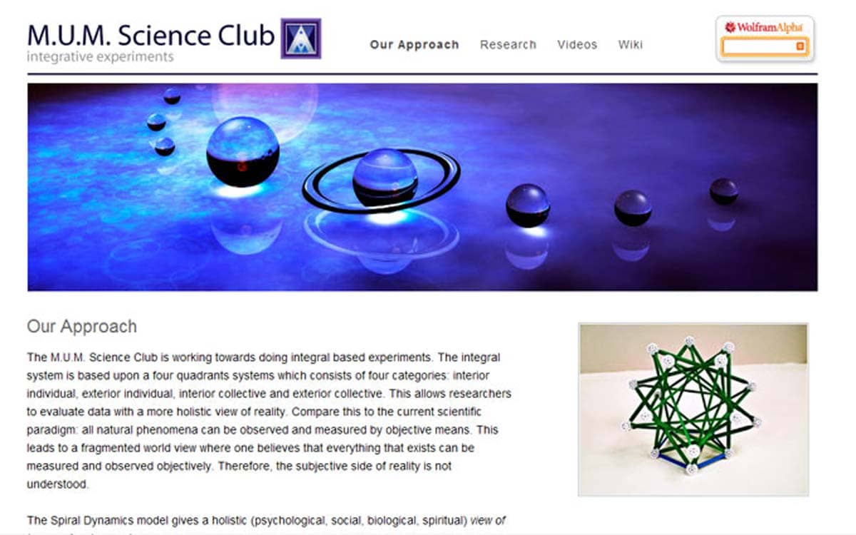 M.U.M. Science Club Website