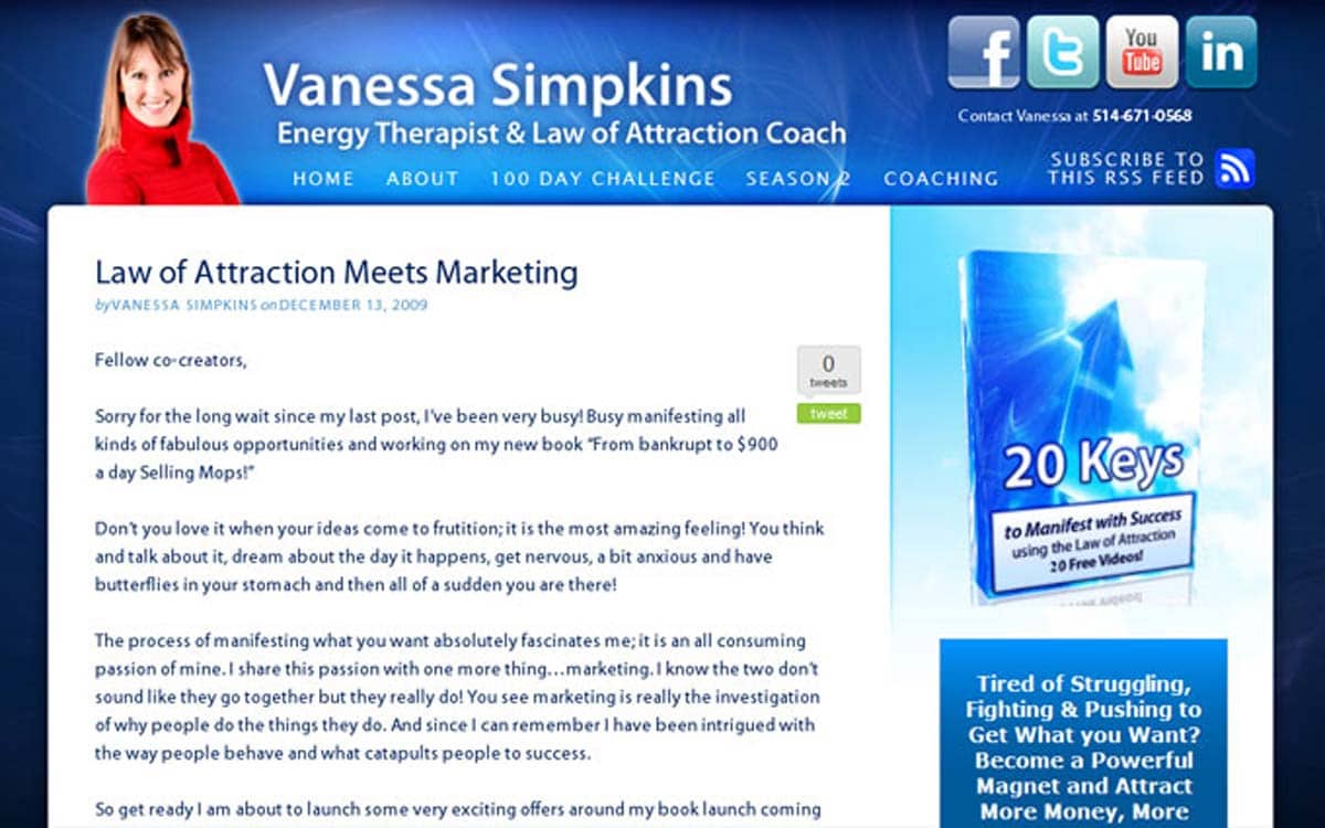 Vanessa Simpkins Website