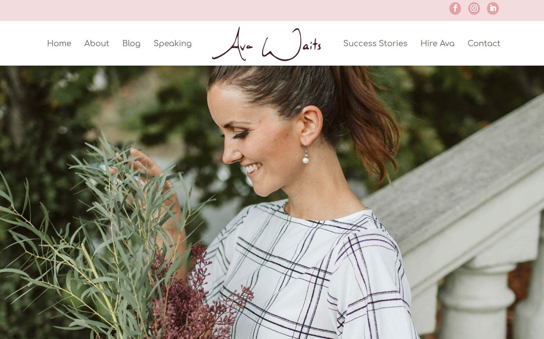 Ava Waits Website Redesign