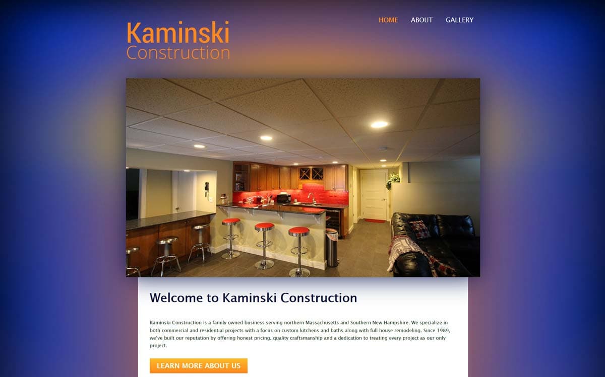 Kaminski Construction Website