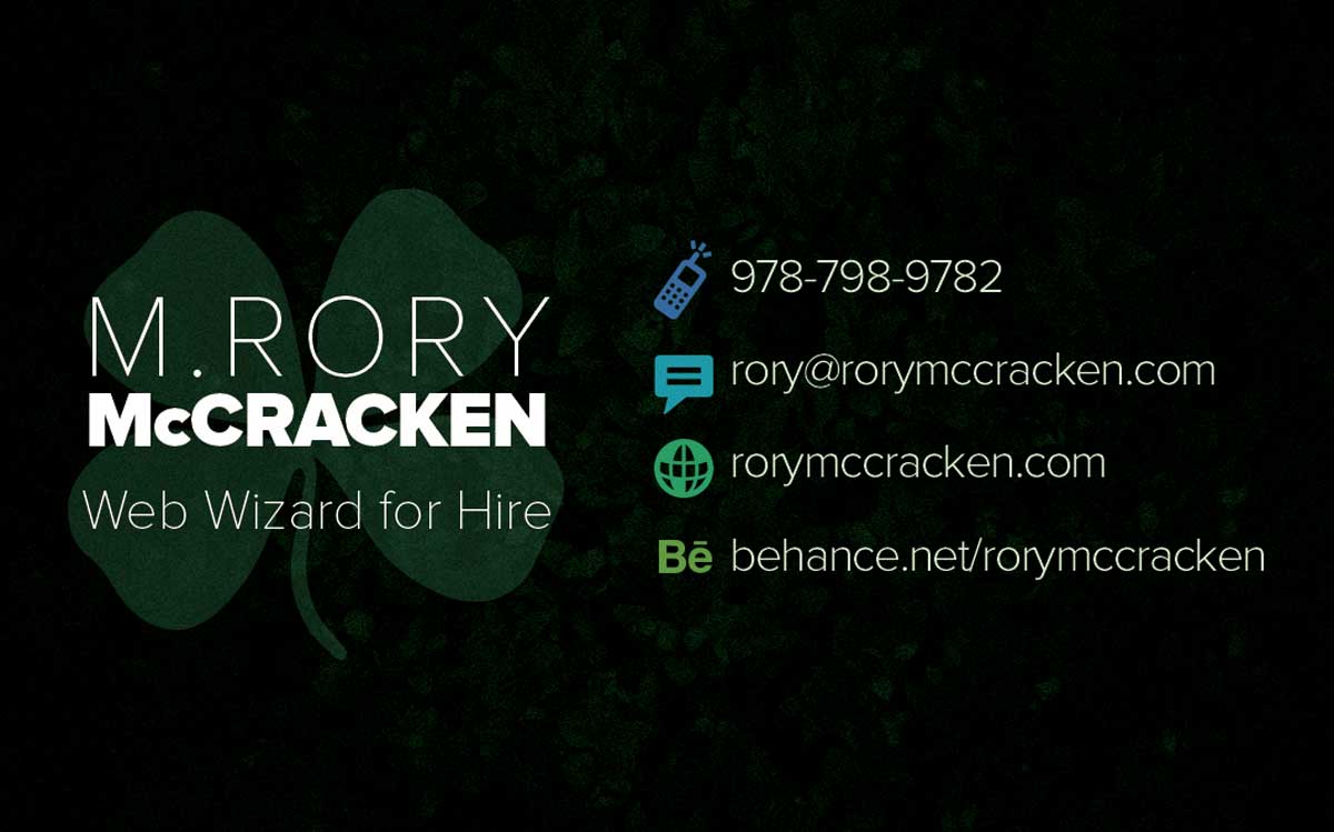 Rory McCracken Business Cards