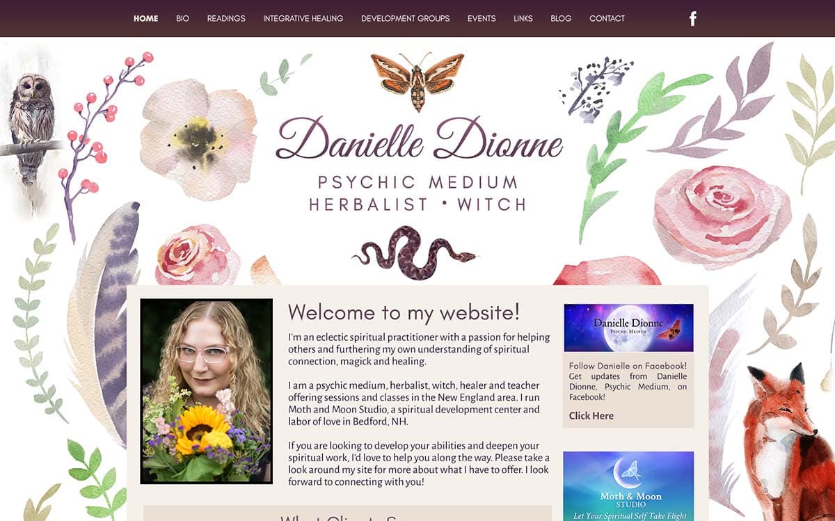 Danielle Dionne Website Redesign